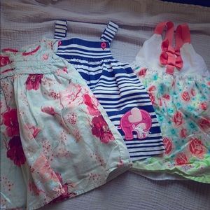 Three toddler dresses